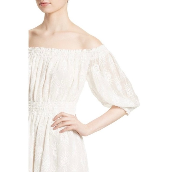 Rebecca Taylor Selina Embroidered Off Shoulder Dress - Picture 3 of 10